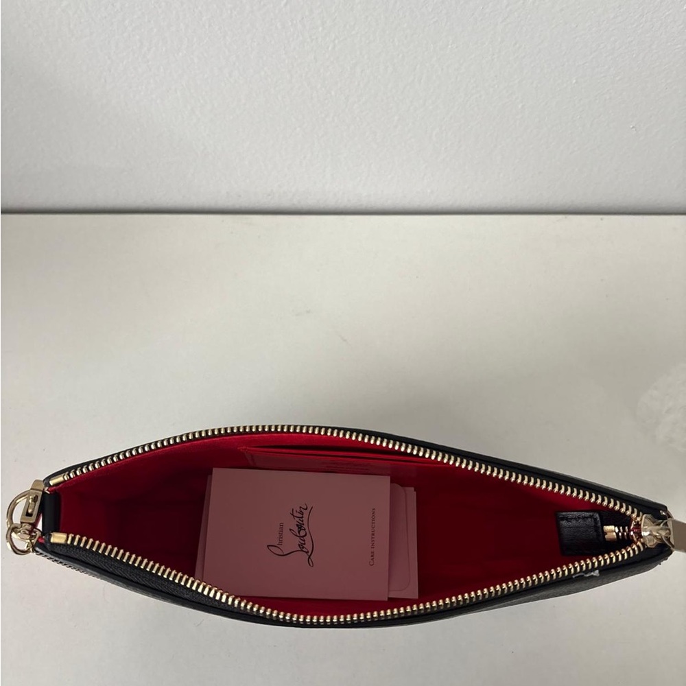 Christian Louboutin Black Crossbody with Red Patent Accent and Gold Chain - Picture 4 of 4